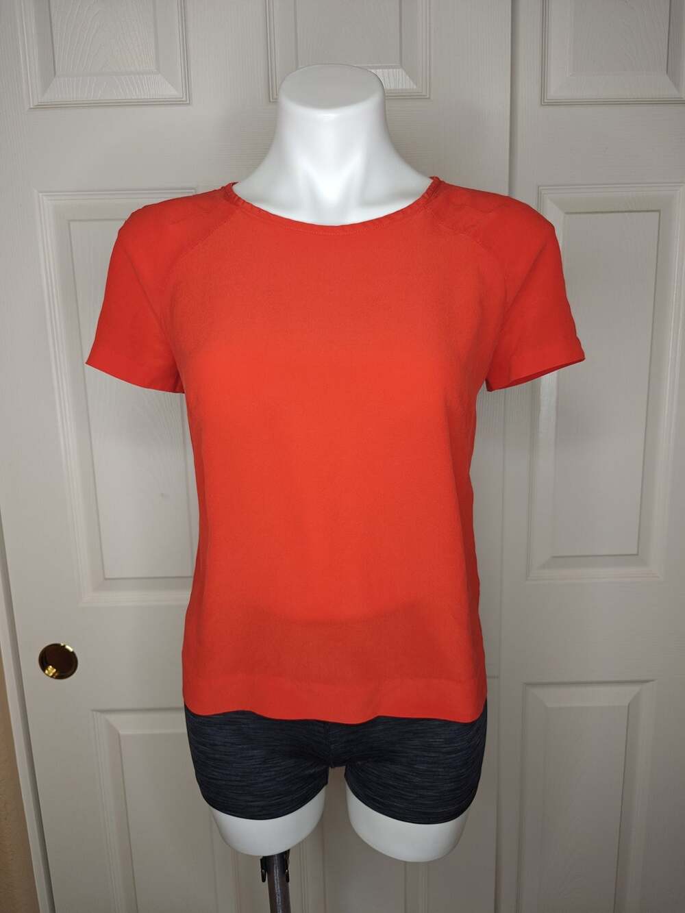 Tory Burch Alexandra 100% Silk Short Sleeve Blouse sz 4